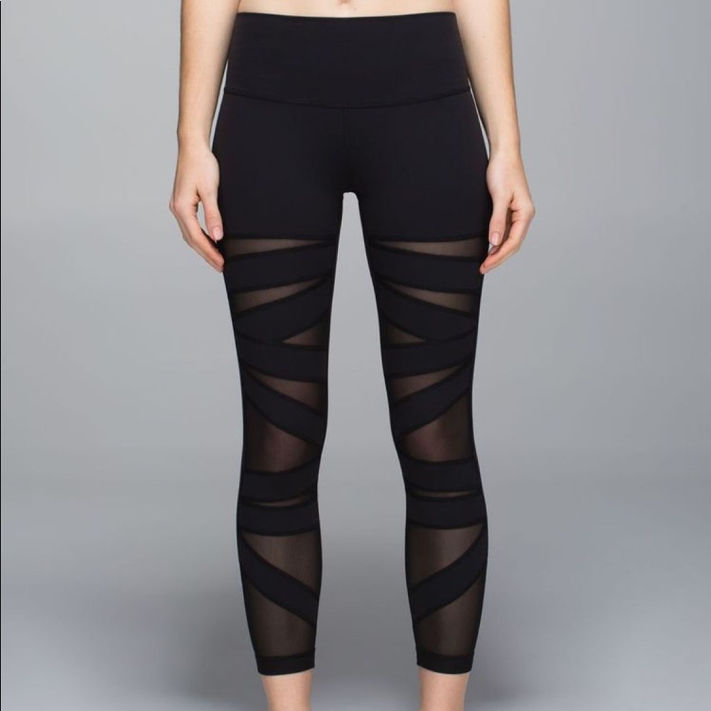 Rare Lululemon High Times Mesh Cutout Pant Size 8